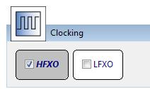 Konfigurátorosproject bővítése Default Mode peripherals fül o Órajel forrás konfigurálás: HFXO