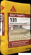 Sika FastFix-131 Sika FastFix-131 Nedvesség hatására kötő polimer fugázó ami felhasználható vékony (2-12 mm) hézagoknál mindenfajta térköveknél.