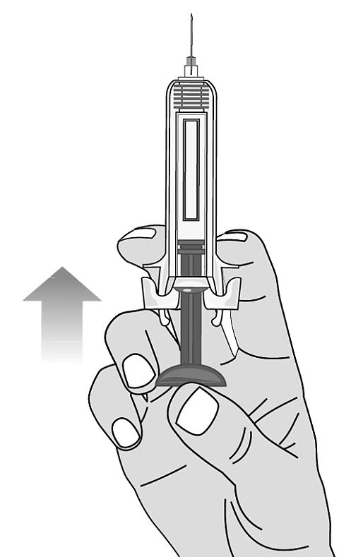 Lassan nyomja felfelé a tolórudat, hogy az összes levegőt eltávolítsa úgy, ahogy azt az egészségügyi szakember mutatta Önnek. 6. Lépés: Az injekció beadása A MIRCERA beadásának két módja van.