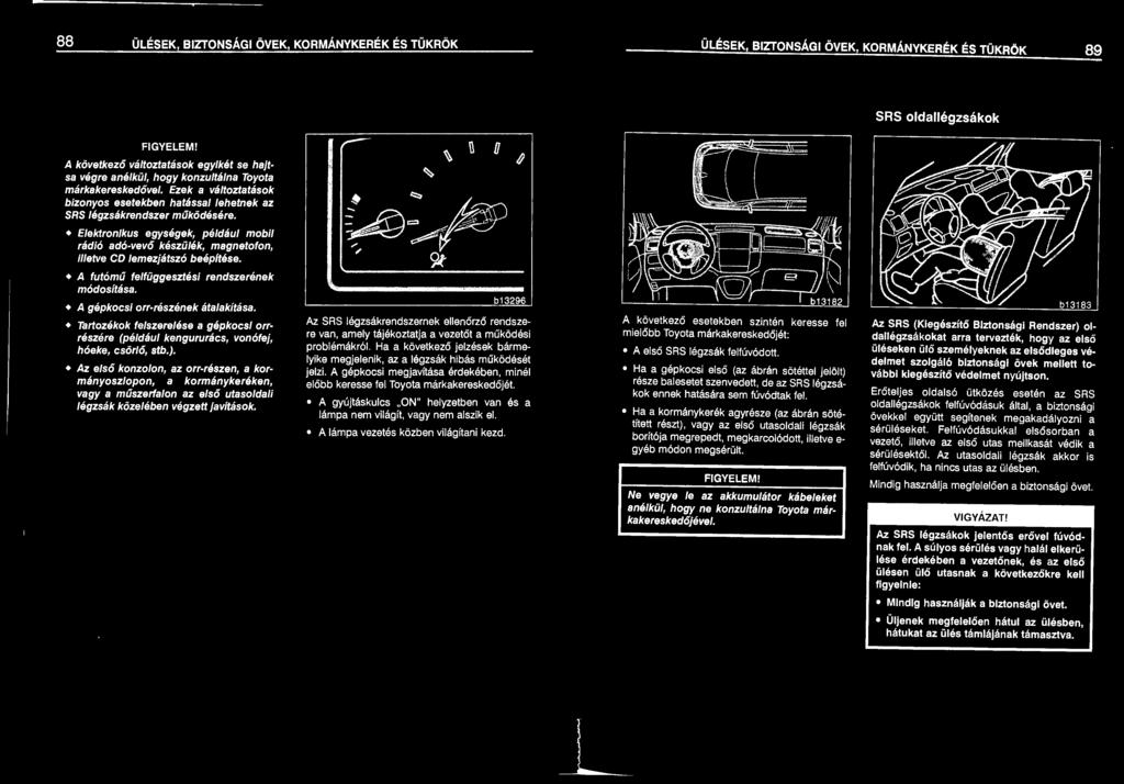 0 Elektronikus egységek, például mobil rádió adó-vevő készülék, magnetofon, illetve CD lemezjátszó beépítése. A futómű felfüggesztési rendszerének módosítása. A gépkocsi orr-részének átalakítása.