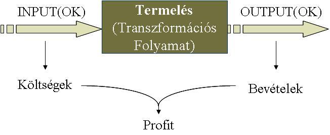 A standard mikroökonómia Feltevés Kiindulópont: A vállalat egy protmaximalizáló fekete doboz, amely CSAK a termelési tényez ket (input) termékekké (output)