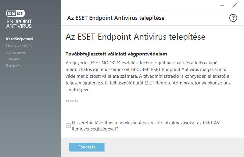 3. Az ESET Endpoint Antivirus használata önállóan A felhasználói útmutató jelen szakasza az ESET Endpoint Antivirus alkalmazást az ESET Remote Administrator nélkül használó felhasználóknak készült.