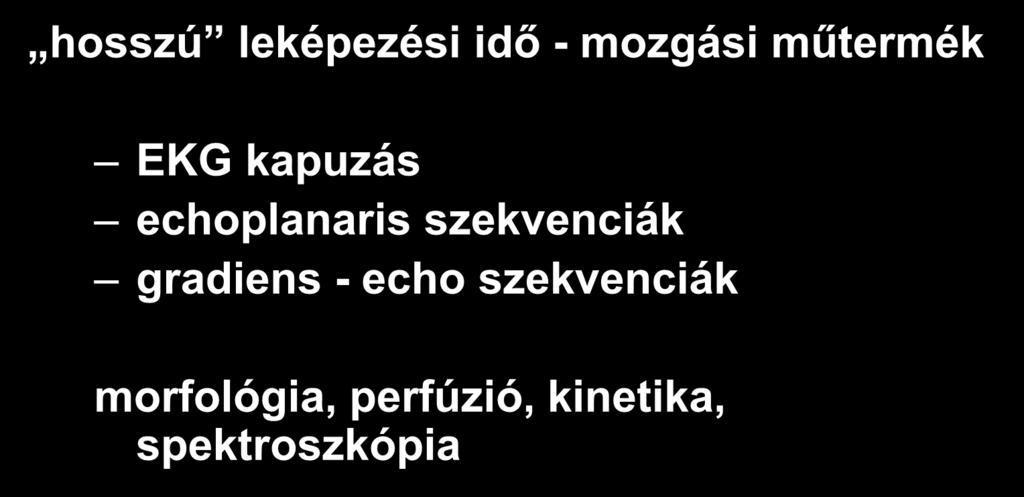 Mágneses rezonancia képalkotás hosszú leképezési idő - mozgási műtermék EKG kapuzás