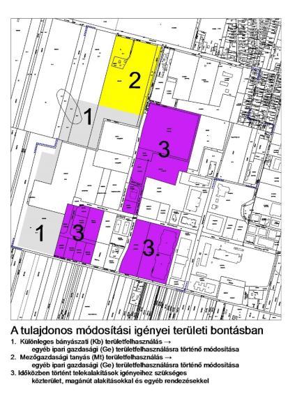 telepítési tnulmányterv Dereceni Ipri Prk kdémi Kft., mint érintett tuljdonos megrendelése lpján készült. tuljdonos módosítási igénye Dereceni Ipri Prk kdémi Kft.