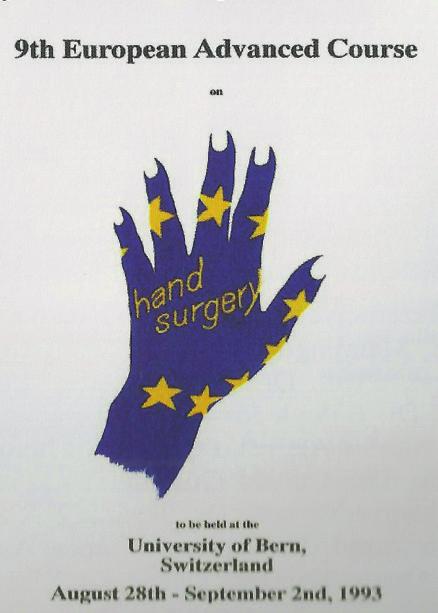 Európai Haladó Kézsebészeti Tanfolyam (Lister Kurs), Bern, 1993 b) Az