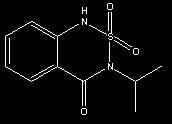 bentazon CAS-szám 25057-89-0 IUPAC- EINECS 246-585-8 képlet: C 10 H 12 N 2 O 3 S Molekulasúly