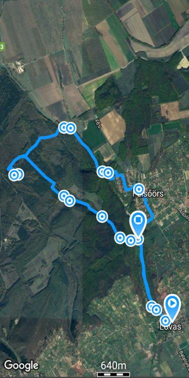felvétel alapján GeoTracker Applikáció A bejárt tanösvény