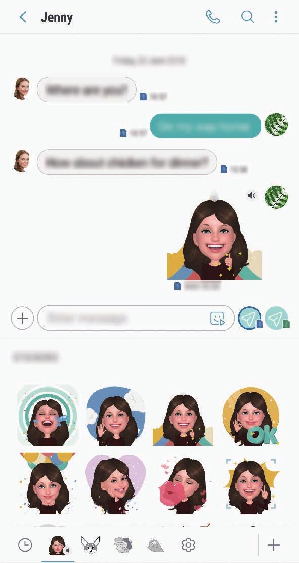 Egyéni emoji matricák küldése Küldhet üzenetekben Egyéni emoji matricákat, amelyek úgy néznek ki mint Ön.
