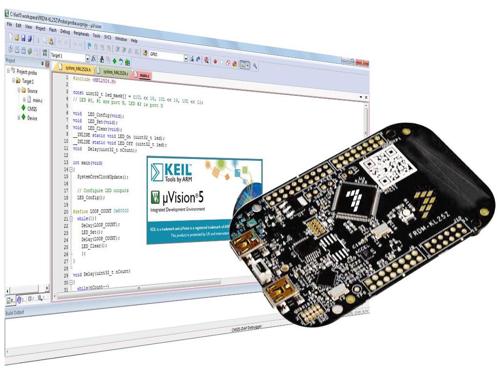 ARM Cortex-M0+ mikrovezérlő programozása KEIL MDK 5