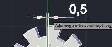 18. ábra: Méretvonal jól látható helyre igazítása 19.