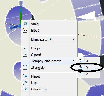 20. ábra: Y kiválasztása az FKR elforgatásához 21.