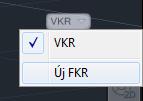 2. Új FKR opció kiválasztása a munkaterület jobb oldalán lévő legördülő listából (10. ábra) 3.