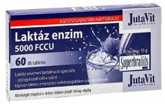 Jutait Laktáz Enzim tabletta, 60 db 5000 FCC (Food Chemicals Codex szerint) laktáz enzimet tartalmazó speciális