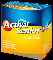 16 ALM1806C500100 Actival Senior filmtabletta, 90 + 30 db 50 év felett különösen fontos a vitaminpótlás, ebben segíthet az Actival Senior multivitamin
