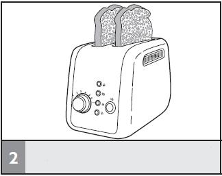 A KENYÉRPIRÍTÓ HASZNÁLATA A kenyérpirító használata: Megjegyzés: Ha 2 szeletes pirítót használ, pirítson egy alkalommal mindig ugyanolyan típusú és vastagságú szeleteket.