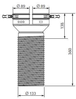 Tartozék Leírása Átmérő (Φ) ζ-érték Rendelési szám Egyenes szelepcsatlakozó, Ø125 mm (két csővezetékre) Ø75/62 mm-es levegő cső esetén alkalmazható, a pormentes szerelés érdekében záró dugóval,