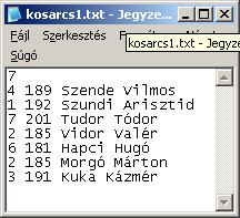 7.1. Adatok beolvasása szekvenciális szövegfájlból 7.