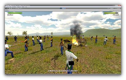 Pákozdi Csata Emlékkiállítás: 3D-ben szkennelt fegyver (műtárgy) felhasználása a játékban. Szuronyos gyakorlatozás, majd éles bevetés a csatában.