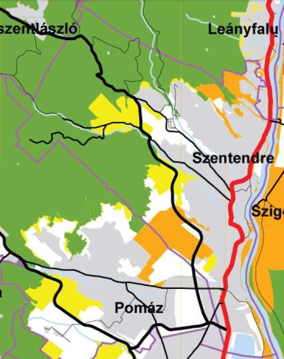 A 2013-ban módosított OTrT által felülírt térségi övezeteknek való megfelelés igazolása Alábbiakban párhuzamosan mutatjuk be az érintett OTrT országos övezeteit és a BATrT hasonló tartalmú, az OTrT