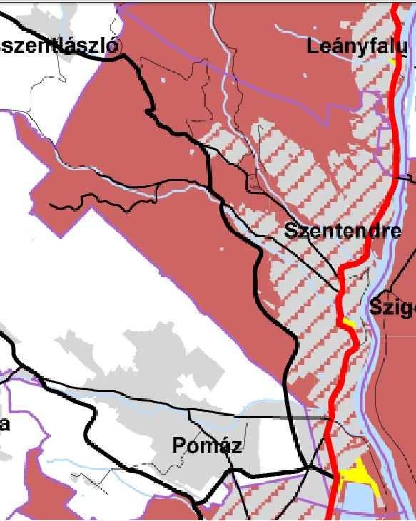 Megfelelőség igazolása Az adatszolgáltatás alapján a módosított EuroVelo 6 nyomvonala nem érinti az övezet területét. OTrT 3/6.