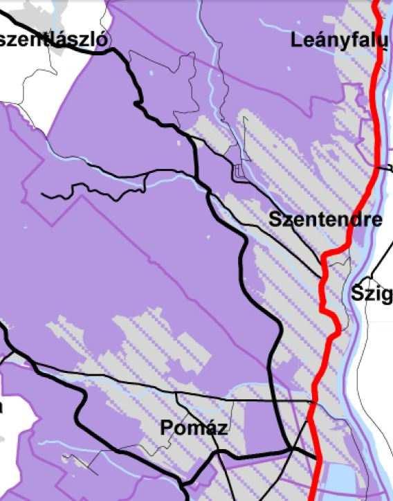 Megfelelőség igazolása Az adatszolgáltatás alapján a módosított EuroVelo 6 nyomvonala nem érinti az övezet területét. 2.