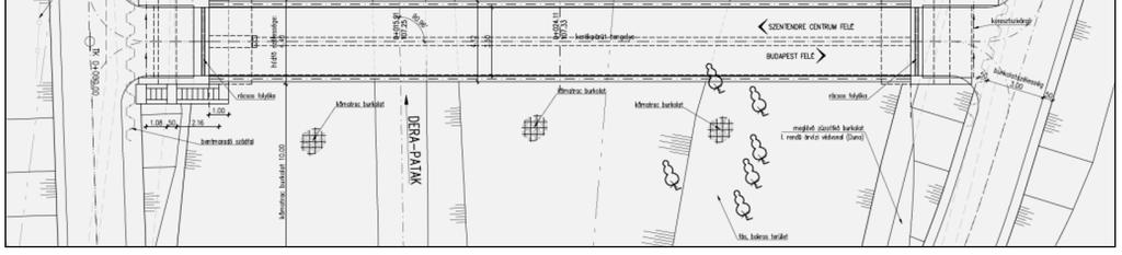 A híd északi oldalán az árvízvédelmi töltés magasítása közvetlenül a híd után rámpákkal lefuttatható a jelenlegi töltés szintjére.