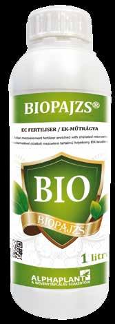 A BIOPAJZS egy olyan speciális levéltrágya, amely komplex formában tartalmazza a növények gyökérképződéséhez,