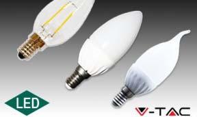 E14 és E27 fejű LED-lámpák H W/V CCT lm Ra EEC HOLUX-kód W/Típus CCT lm Ra EEC HOLUX-kód E14 és E27 fejű LED-lámpák, folytatás Gyertyalámpa formájú LED lámpák Reflektor formájú LED lámpák Búra: