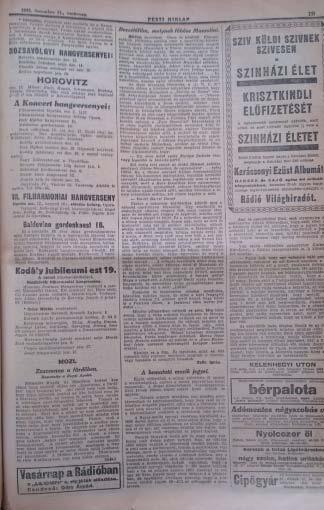 Függelék 187 V. Pesti Hírlap 1932.