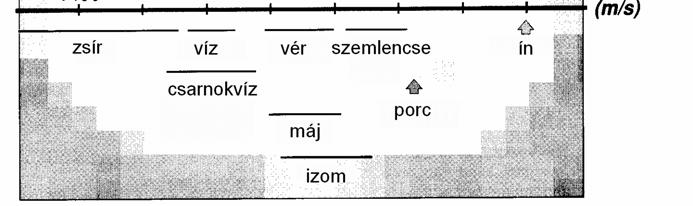 ) 4 vö. Tkv. II.4. táblázat A hang/ultrahang terjedése c Z ρκ Z v cρ v max max ρ κ Akusztikus imedancia (definició) acoustic imedance (useful