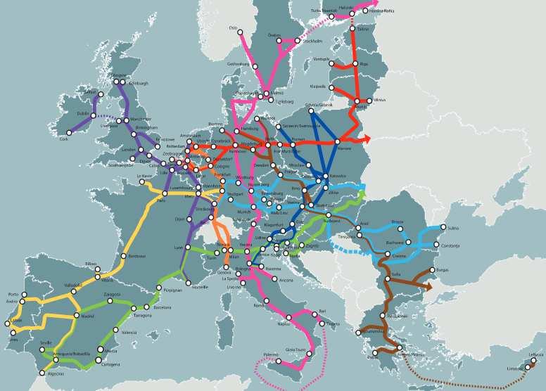 TEN-T hálózat az Európai Unió közlekedési folyosóinak gerinchálózata,