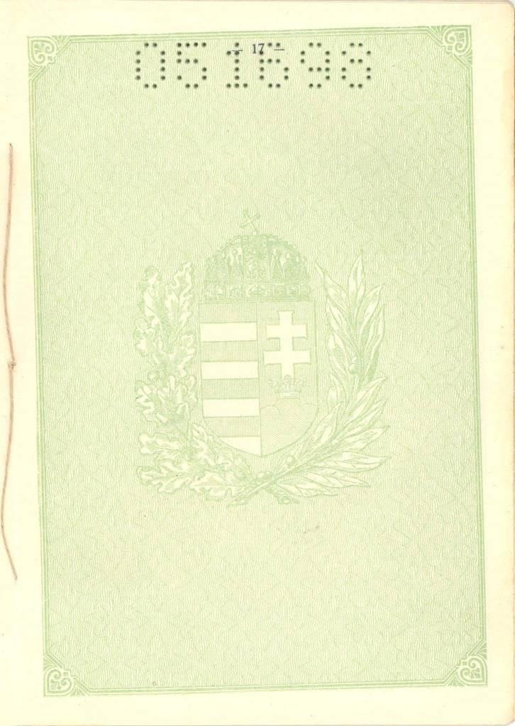 SOM Krisztián gyűjteménye A magyar 1922 M útlevél vászonnal