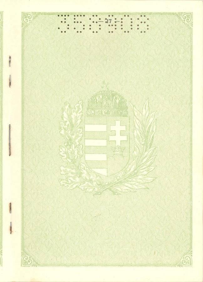 SOM Krisztián gyűjteménye A magyar útlevelek kiállított darabszámai, 1922 1937 VIII. sz.