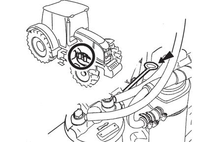 Az olajmérő pálca kicsavarása és kivétele után ellenőrizze az olaj mennyiségét a motorban és a motor kenési rendszerének csatlakozásait