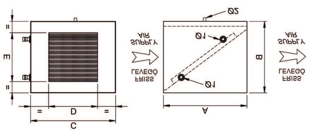 CFRE / CFR-PHEE 4.4 MELEGVIZES/HŰTÖTTVIZES HŐCSERÉLŐEGYSÉG - SBFR Az SBFR egy vizes hőcserélőt tartalmaz utófűtésre vagy utóhűtésre.