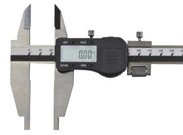 alkalmazott pofák levonandók : 2 x 5 mm = 10 mm 500 mm-től: 2 x 10 mm = 20 mm csúccsal Méréstartomány Pofa