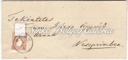 Purplish colored stamping inside the letter. Franked with type II. 2 krajcár stamp. 1860. 05. 08. Távolsági levél. Pressburg-Pesth között Kikiáltási ár: 110.