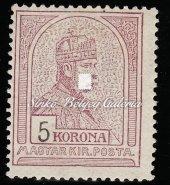Turul 2 Koronás bélyeg V. vízjellel. / 1908. Turul 2 Korona stamp with V. watermark.