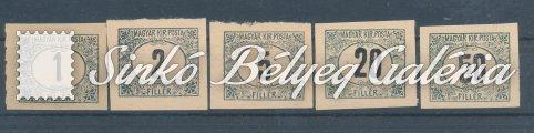 (100 000 HUF) / 1903. Green postage due stamp I. with B11½ perforation, 12 ﬁllér value stamp, gum vein on the back side. (100 000 HUF) 1905. Zöldportó.