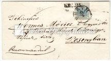 Distance letter between Pesth and Vienna. Franked with a 18 krajcár stamp, the full letter is included. Type III. machine-made paper. Kikiáltási ár: 18.000 Ft 1853.11.26.