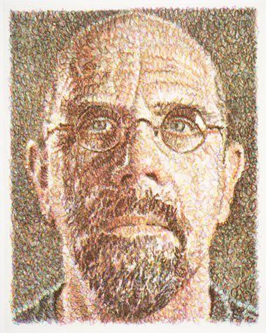 Mélynyomás Chuck Close, Self Portraits / Scribble / Etching Portfolio, 2001; print;