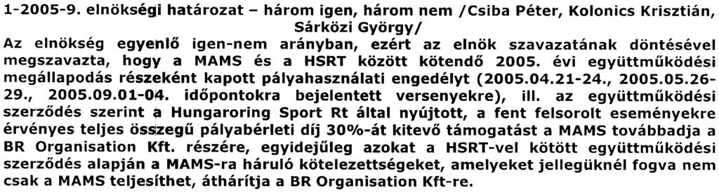 tavalyi évhez hasonlóan folytatódhat az együttmûködés a Sz' vetség és a HSRT között az idei évben is, azonban az egyeztetõ tárgyalások eredményeképpen a ungaroring Sport RT.