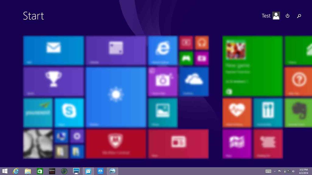 - - - - - - - - - A Windows 8,1 két fő felhasználói felületet használ: a Kezdőképernyőt és a Windows asztalt.