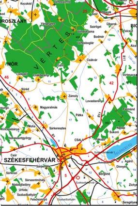 DTA-200 Adattartalom: Vetület: vízrajz úthálózat vasúthálózat településkontúr Gauss-Krüger (egy koordináta rendszerbe