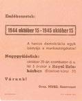 430. A felvidéki területek visszatérte alkalmából kiadott négy röplap 1938-ból. A röplapok közül kettő magyar- és kettő cseh nyelven.