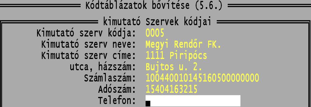 Javítandó felület elérése: Onkado 5.6.