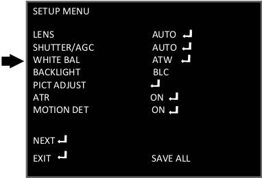 USER1 / USER2 / ANTI CR / MANUAL / PUSH LOCK 1.