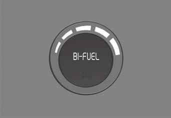 ELINDULÁS ÉS VEZETÉS Kapcsoló a gázüzemhez* A Bi-Fuel motoralternatívával szerelt autókban található egy kapcsoló, amellyel váltani lehet a gázüzem (CNG - Compressed Natural Gas) és a benzinüzem