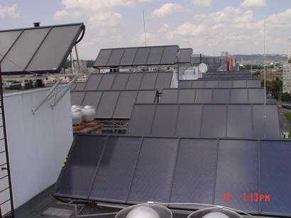 Hőtermelés napenergiával Napkollektorok száma: 125 db