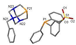 7. ábra: A (4-bromobutil-pta)Br szerkezete Bizonyítottam, hogy a bifunkcionális vegyületek közül az 1,4-dibróm-butánnal még a foszfin nagy feleslege mellett is csak egy, de az